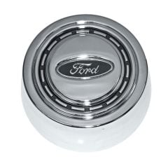 Horn Button Chrome With Ford Logo For Factory Steering Wheel Bronco 1966-1974