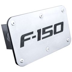 Trailer Hitch Cover Stainless Steel Brushed With Laser Etched F-150 Logo