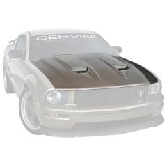 Cervini Hood Fiberglass Mach One Ram Air Unpainted Mustang V6/ GT 2005-2009