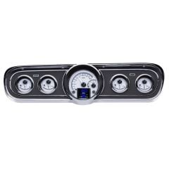 Dakota Digital 5-Gauge Set HDX Series With Silver Alloy Style Face Mustang 1965-1966