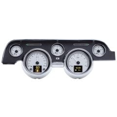 Dakota Digital 5-Gauge Set HDX Series With Silver Alloy Style Face Mustang 1967-1968