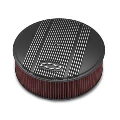 Holley Vintage Series Air Cleaner Bowtie 14” X 4” Finned Premium Black