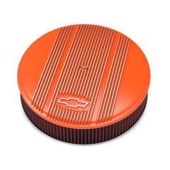 Holley Vintage Series Air Cleaner Bowtie 14” X 3” Finned Premium Orange