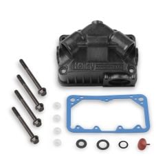 Holley HARD CORE GRAY ALUMINUM CENTER HUNG "V" BOWL KIT - PRIMARY