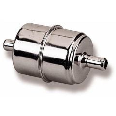 Holley Fuel Filter In-Line Chrome 5/16" Universal