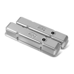 Holley Vintage Series Valve Covers Polished for Perimeter Bolt Cylinder Heads Small Block Chevy