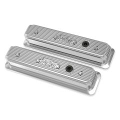 Holley Vintage Series Polished Valve Covers for Center Bolt Cylinder Heads Small Block Chevy
