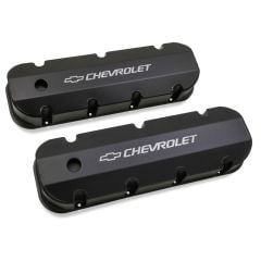 Holley GM Licensed Track Series Valve Covers with 1/4" Thick Billet Rail