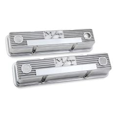 Holley M/T VALVE COVERS FOR CHEVY SMALL BLOCK ENGINES - POLISHED