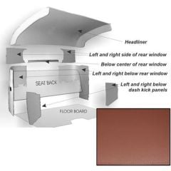 Headliner Kit Exact Reproduction 8-Piece Brown F-100 1948-1952