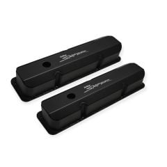 Holley SNIPER FABRICATED ALUMINUM VALVE COVER - FORD FE - BLACK FINISH