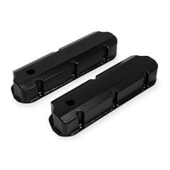 Holley SNIPER FABRICATED ALUMINUM VALVE COVER - FORD SMALL BLOCK - BLACK FINISH