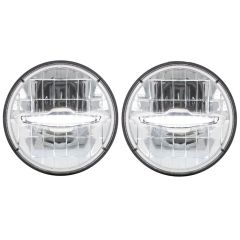 LED Headlight 7" High Power With 10-LED White Daytime Running Light Bars Pair Chevrolet C10 1962-1980
