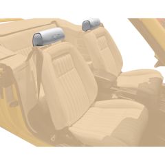 TMI Headrest Upholstery with Pony Logo White Special Edition 1993 Mustang