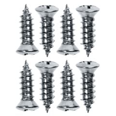 Taillight Door Screw Set Chrome Mustang 1965-1966