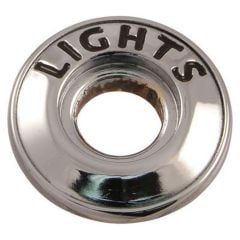 Headlight Switch Bezel Chrome With Black Letters F-100 1957-1960