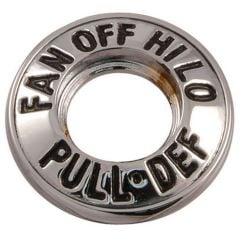 Heater Switch Bezel Chrome With Black Letters F-100 1957-1960