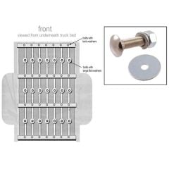 Bed Strip Bolt Polished Stainless Steel Kit 6-1/2' F-100 1948-1956