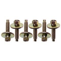 Yellow Zinc Fender Bolts 8mm Head Mustang 1986-1993