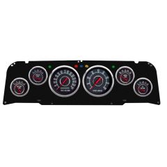 New Vintage USA Woodward Gauge Kit Black W/ Electronic MPH Speedo Chevrolet C10 1964-1966