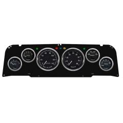 New Vintage USA 1940 Series Gauge Kit Black W/ Electronic MPH Speedo Chevrolet C10 1964-1966