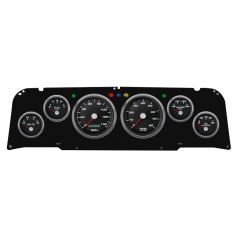 New Vintage USA Performance Gauge Kit Black W/ Electronic MPH Speedo Chevrolet C10 1964-1966
