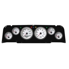 New Vintage USA Performance Gauge Kit Black/White W/ Electronic MPH Speedo Chevrolet C10 1964-1966
