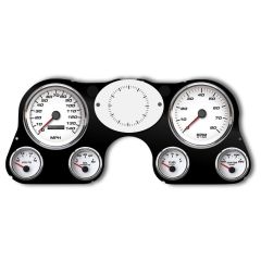 New Vintage USA Performance Gauge Kit Black/White W/ Electronic MPH Speedo Chevrolet C10 1967-1972