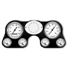 New Vintage USA 1940 Series Gauge Kit Black/White W/ Electronic MPH Speedo Chevrolet C10 1967-1972