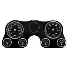 New Vintage USA Performance Gauge Kit Black W/ Electronic MPH Speedo Chevrolet C10 1967-1972