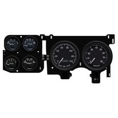 New Vintage USA 1940 Series Gauge Kit Black W/ Electronic MPH Speedo Chevrolet C10 1973-1987