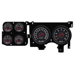 New Vintage USA 1967 Series Gauge Kit Black W/ Electronic MPH Speedo Chevrolet C10 1973-1987