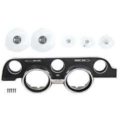 Black Instrument Bezel And Lens Kit Mustang 1968