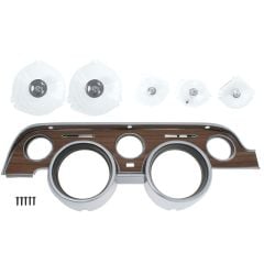 Woodgrain Instrument Bezel And Lens Kit Mustang 1968