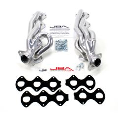 JBA Shorty Exhaust Headers 1-5/8" Stainless Steel Silver Ceramic V10 3-Valve Super Duty 2005-2006