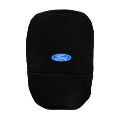 Console Cover Konsole Armour Black With Ford Oval Logo With Black Bucket Seat F-150 2004-2014