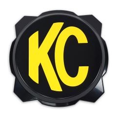 KC HiLiTES Light Cover Gravity Pro6 6" Black With Yellow KC Logo