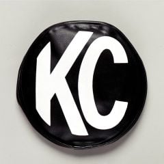 KC HiLiTES 5" Vinyl Cover (Black with White KC Logo)
