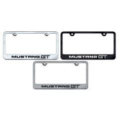 License Plate Frame Stainless Steel With Mustang GT Logo