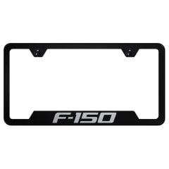 License Plate Frame Black With Laser Etched F-150 Logo