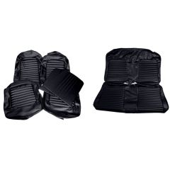 Distinctive Industries Full Upholstery Set Standard Black Leather 1965 Mustang