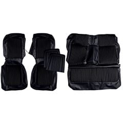 Distinctive Industries Full Upholstery Set Standard Black Leather 1968 Mustang