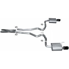 Ford Racing By Borla Cat-Back Exhaust System 2-1/2" Sport Stainless Steel With 4" Black Tips Mustang GT 2015-2017