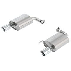 Ford Racing By Borla Axle-Back Exhaust System Mustang EcoBoost 15-23 Extreme 2-1/2" Stainless Steel W/ 4" Chrome Tips W/O Active Exhaust