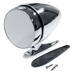 Exterior Convex Mirror Bullet Long Base Chrome Passenger Side Mustang 1965-1968