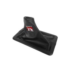 Drake Muscle Cars Shift Boot Vinyl Carbon Fiber Look With Scott Drake Logo Manual Mustang V6/GT 2005-2009