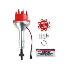 MSD Distributor With Steel Gear Billet Aluminum With Red Cap 351C/351M/400/429/460