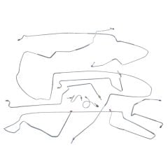 85-6 Stainless Steel SVO Late 4 Wheel Disc Brake Line Kit Mustang 1985-1986