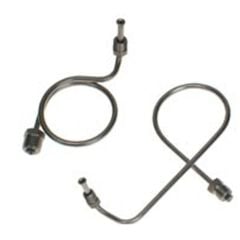 Classic Tube Brake Master Cylinder to Dist. Block Fluid Line Pair Mustang 1967 OE Steel for Manual Drums