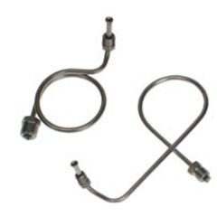 Classic Tube Brake Master Cylinder To Distribution Block Fluid Line Stainless Steel Pair For Manual Drum 1967 Mustang